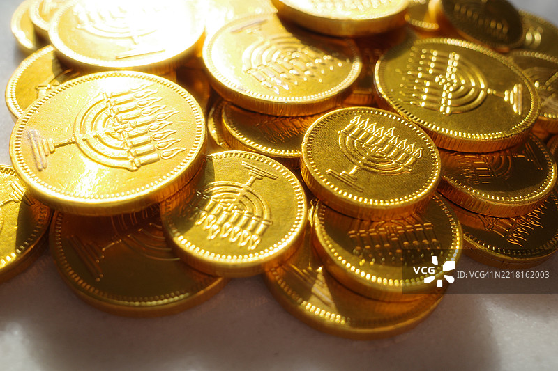 希伯来糖果硬币图片素材