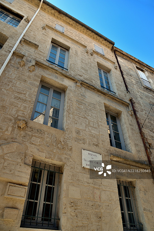 佩泽纳斯，14世纪雅克·克尔的故居。图片素材