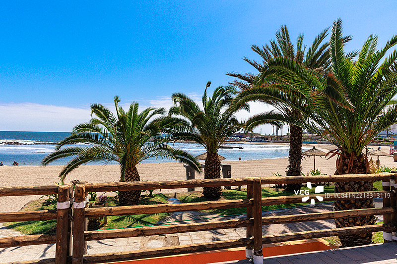 智利阿里卡市的街道。图片素材