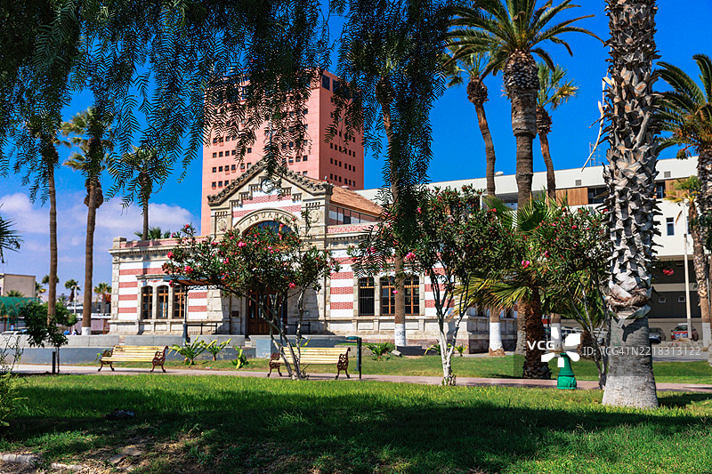 智利阿里卡市的街道。图片素材