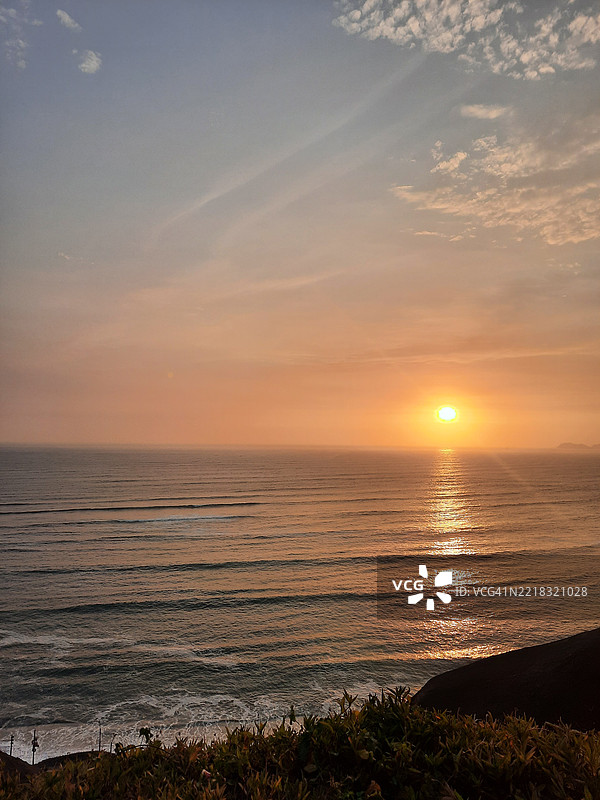日落时分的海景图片素材