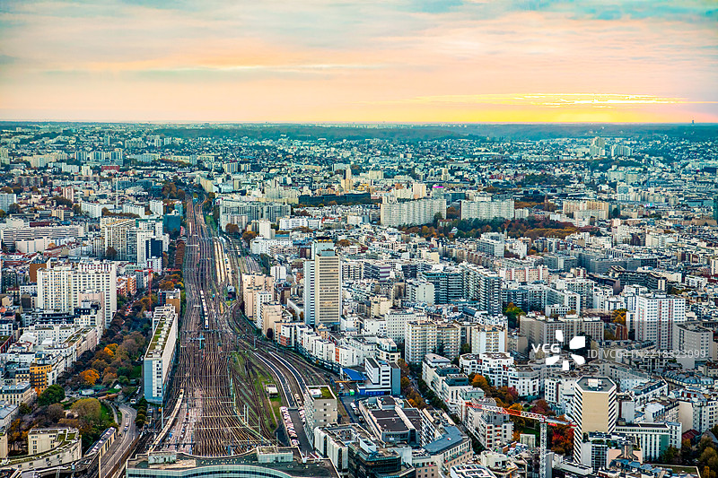 巴黎鸟瞰图图片素材