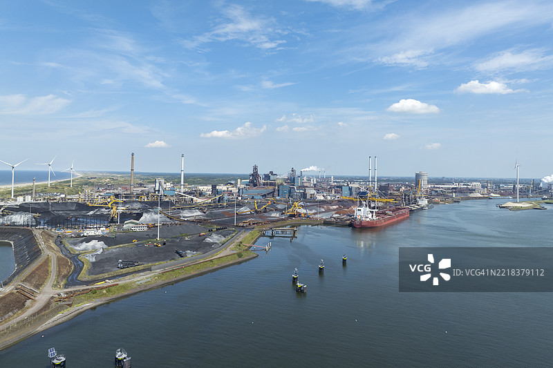 霍戈文斯钢铁厂位于北海岸的费尔森图片素材