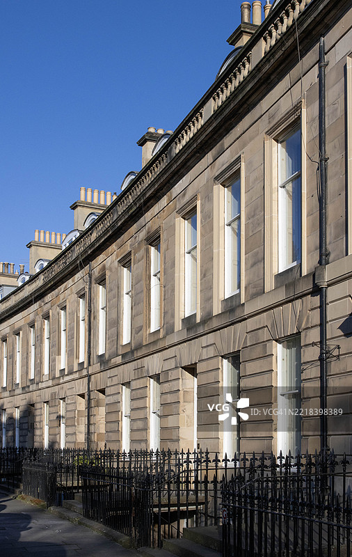 爱丁堡市中心的维多利亚式排屋图片素材