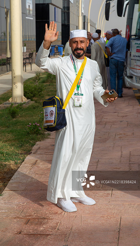 朝圣者和小朝觐的城市卡尔巴拉图片素材