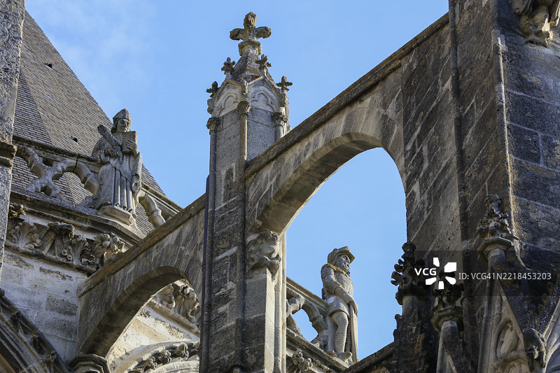 圣加蒂安大教堂，哥特式风格，法国图尔，安德尔-卢瓦尔省，中央卢瓦尔河谷地区，欧洲图片素材