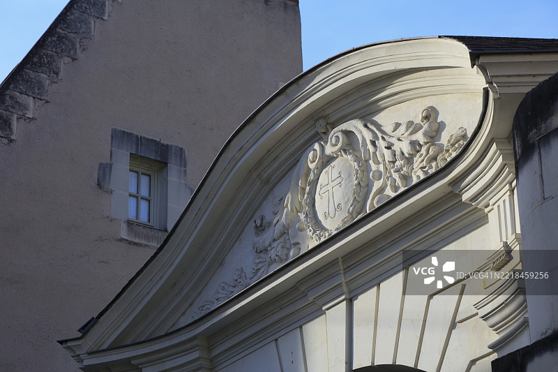 巴洛克风格的庭院入口，图尔，安德尔-卢瓦尔省，中央卢瓦尔河谷地区，法国，欧洲图片素材