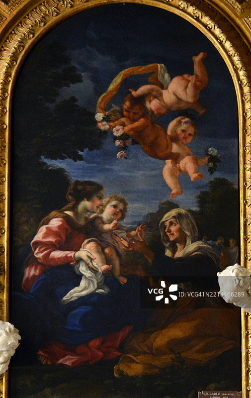 圣弗朗西斯科·阿·里帕 - 阿尔贝托尼祝福教堂 - 巴奇恰 - 圣安娜、圣母与耶稣幼子图片素材