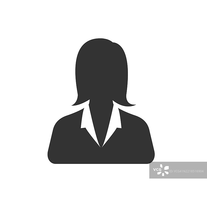 扁平风格的女性用户图标图片素材