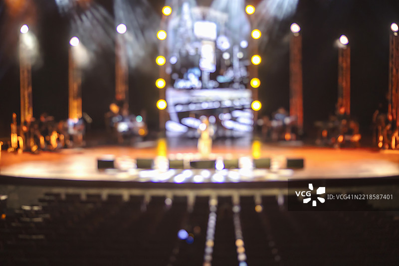 舞台上的虚焦灯光图片素材