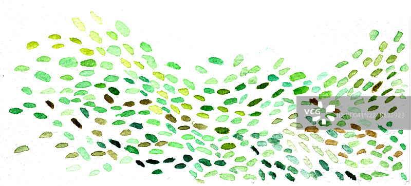 水彩抽象的流动绿色椭圆形状图片素材