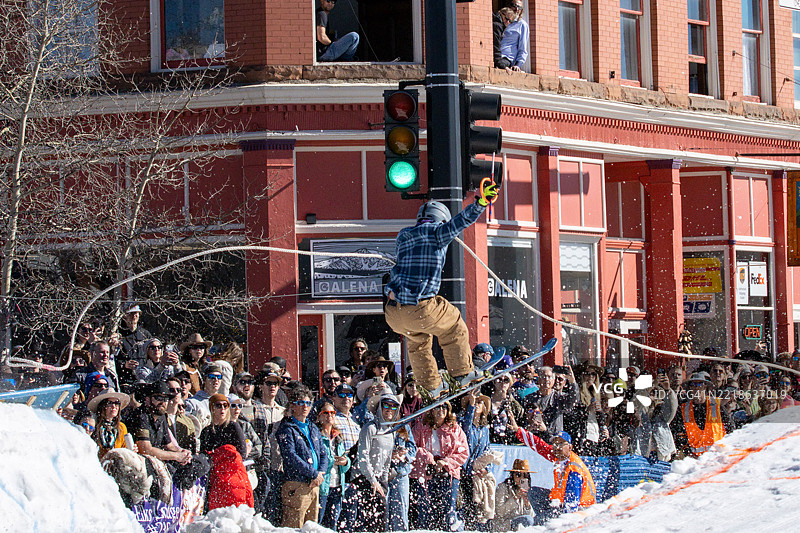 滑雪拉犬 - 美国科罗拉多州利德维尔 2025年3月1日图片素材