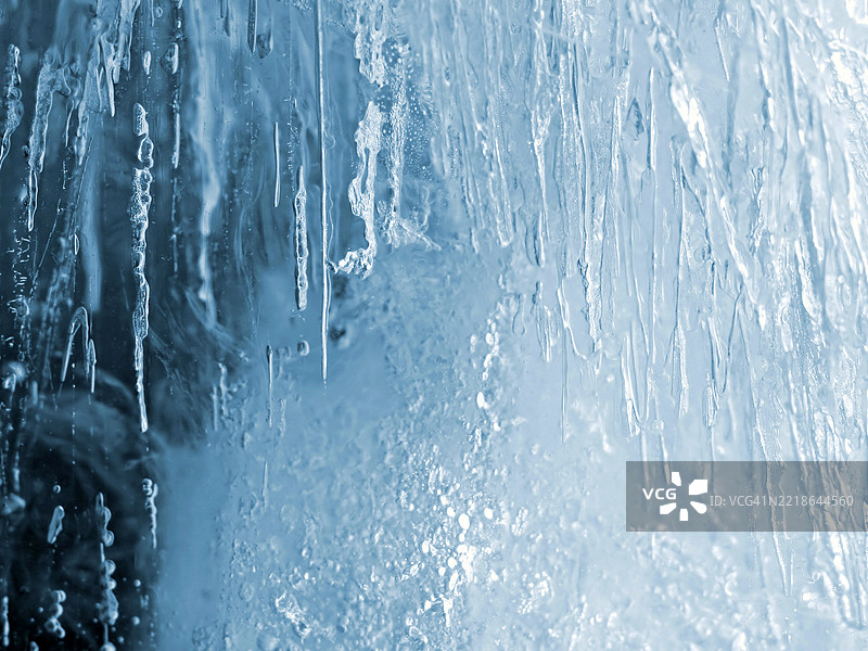 冰冻水的全景拍摄图片素材