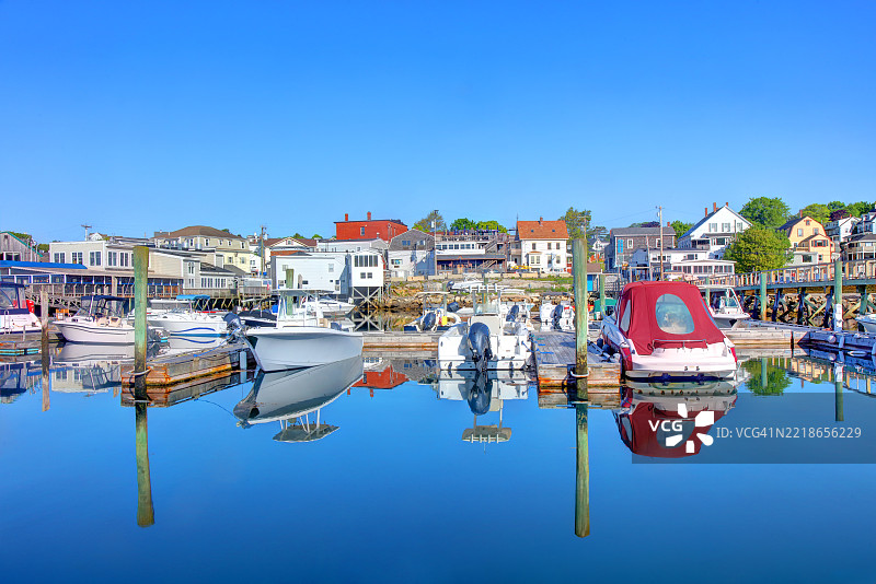 缅因州布斯贝港图片素材