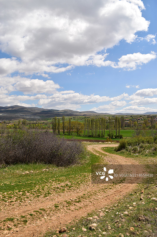 田野与天空的美丽景色图片素材