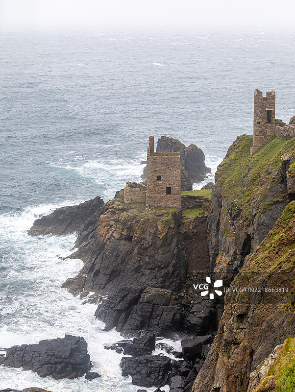 博塔拉克锡矿，康沃尔，英国图片素材