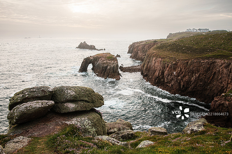 康沃尔郡的陆地尽头，英国图片素材