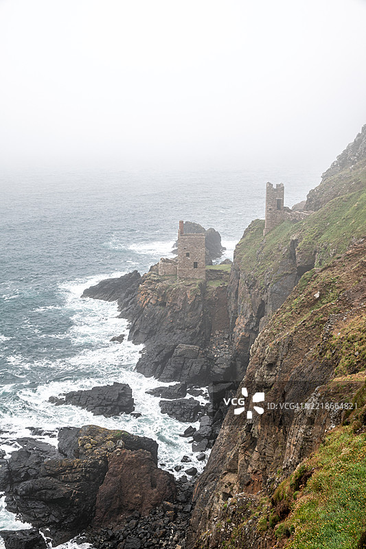 博塔拉克锡矿，康沃尔，英国图片素材
