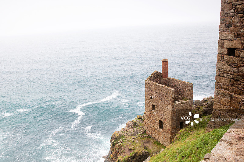 博塔拉克锡矿，康沃尔，英国图片素材