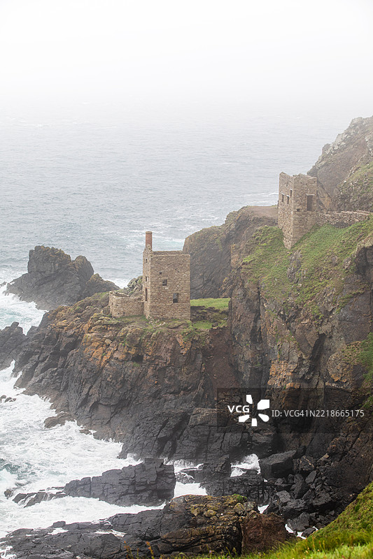 博塔拉克锡矿，康沃尔，英国图片素材