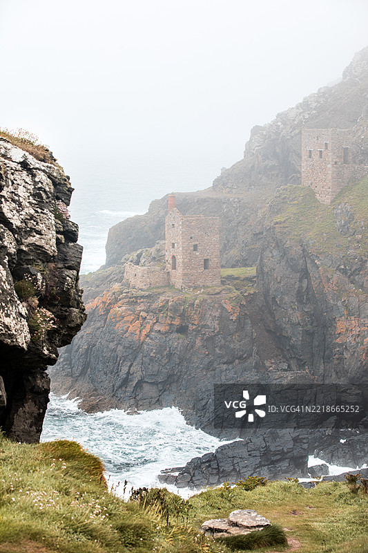 博塔拉克锡矿，康沃尔，英国图片素材