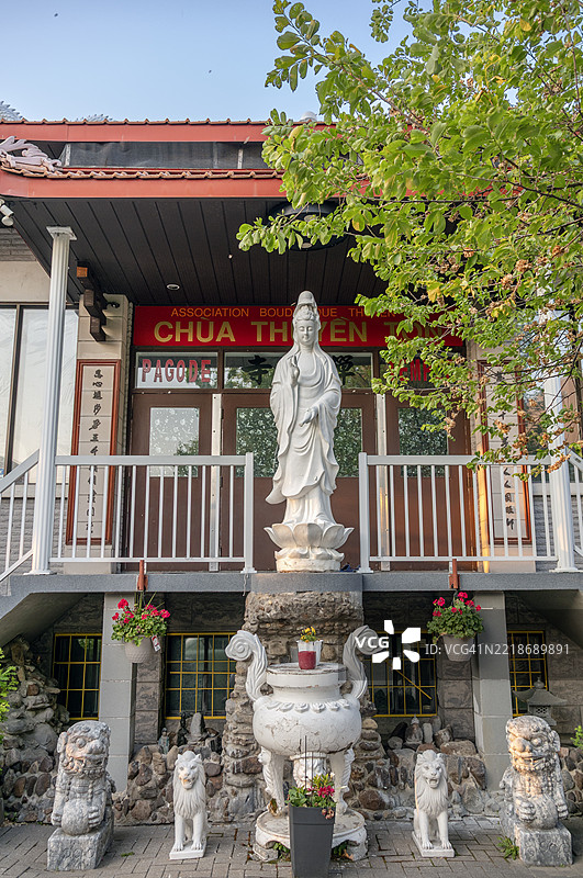 蒙特利尔，魁北克，加拿大的水云寺（Chùa Thuyền Tôn）图片素材