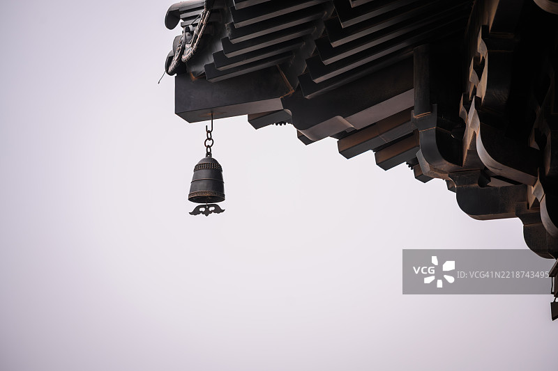 华丽的中国寺庙钟图片素材