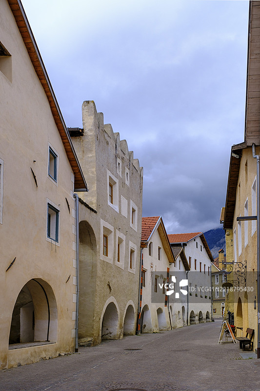 意大利南蒂罗尔州温施高的格伦斯拉贝恩巷图片素材