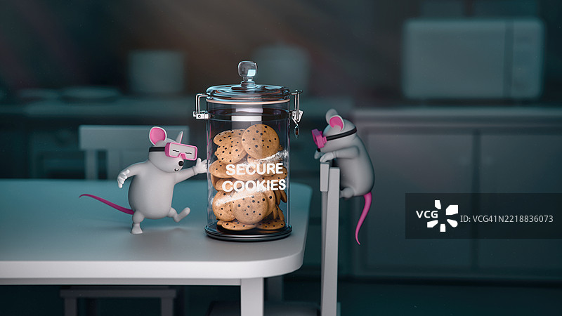 巨型饼干罐防火墙概念图片素材