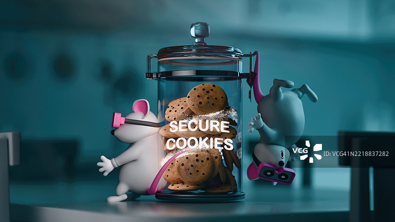 鼠标黑客试图窃取安全Cookie图片素材