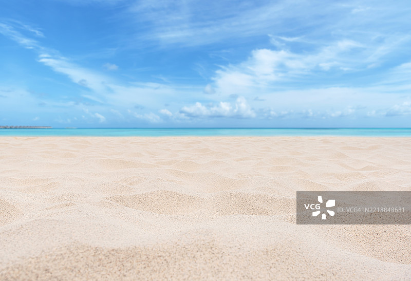 空旷的热带沙滩夏季背景图片素材