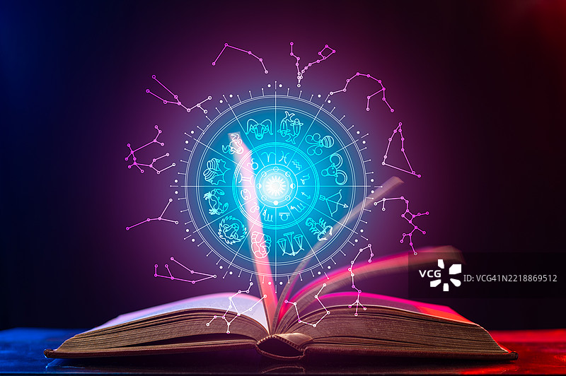 星座与占星术，包括星座、概念、预测、星座运势和信仰图片素材