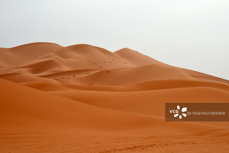 沙漠与晴朗天空的景观图片素材