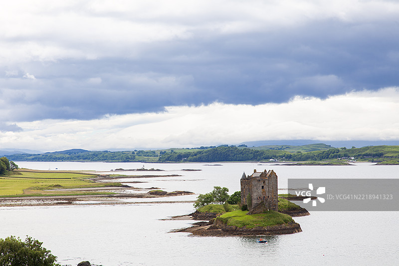斯特尔克城堡，阿盖尔，林内湖，苏格兰图片素材