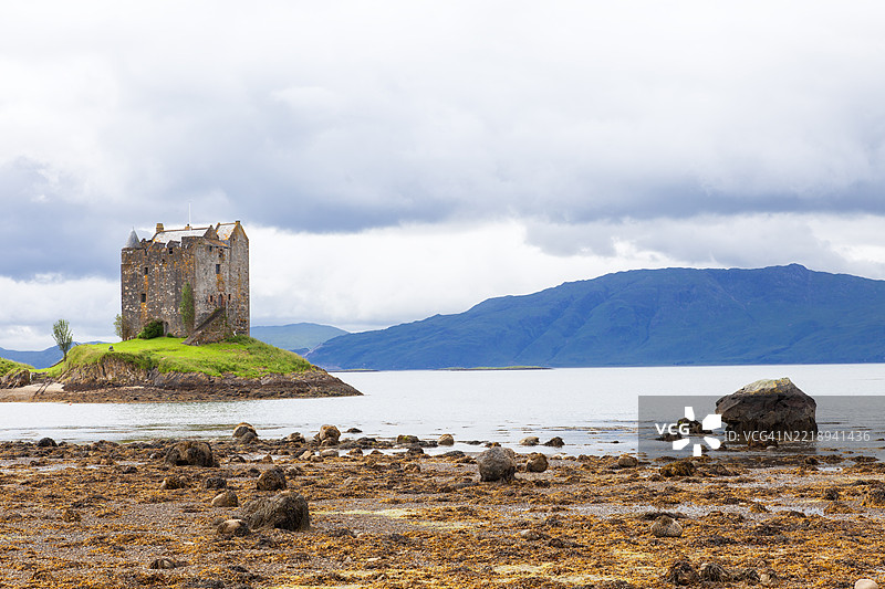 斯特尔克城堡，阿盖尔，林内湖，苏格兰图片素材