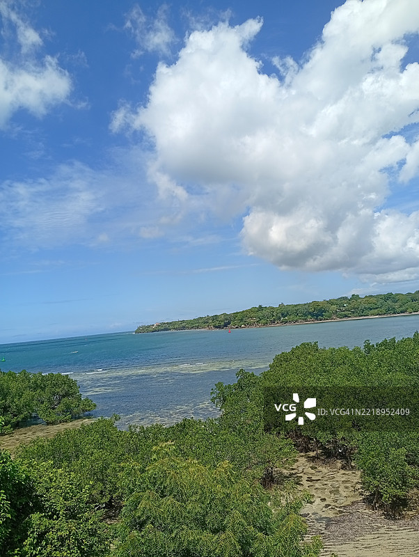 肯尼亚蒙巴萨县海洋与天空的美丽景色图片素材