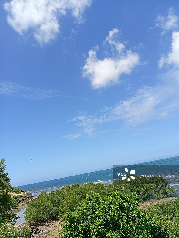 肯尼亚蒙巴萨县海洋与天空的美丽景色图片素材
