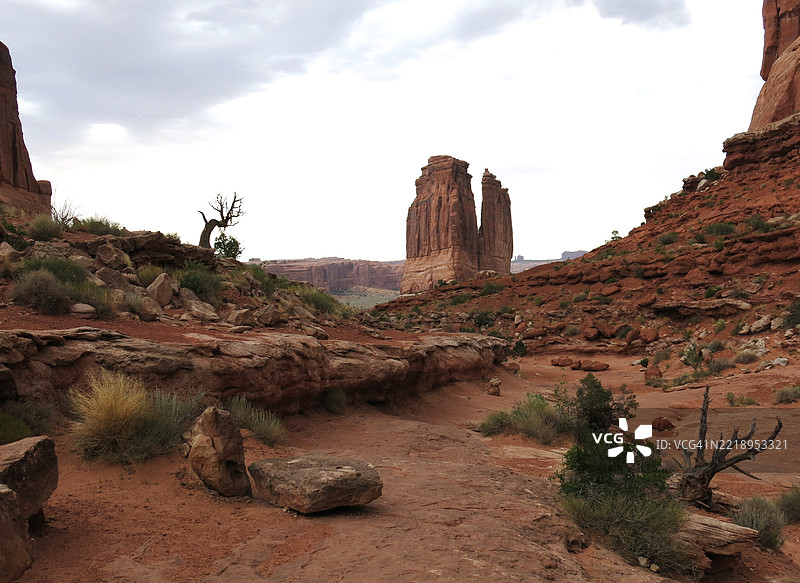 犹他州汤普森的岩石 formations 视图图片素材