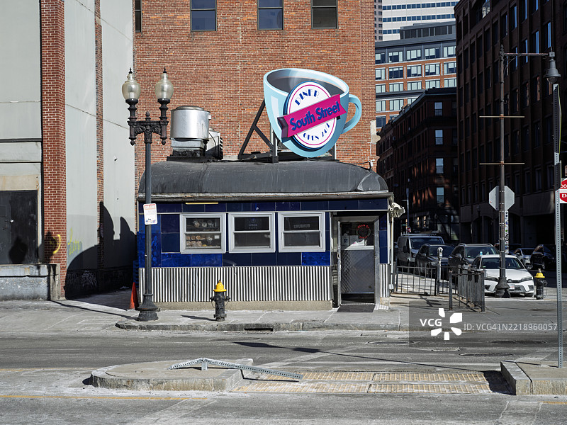 波士顿市中心的南街餐厅图片素材