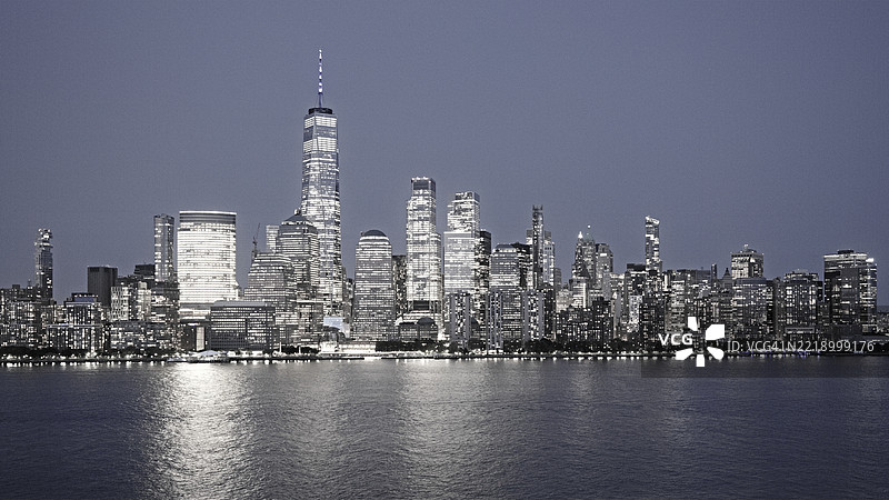 纽约下曼哈顿金融区图片素材
