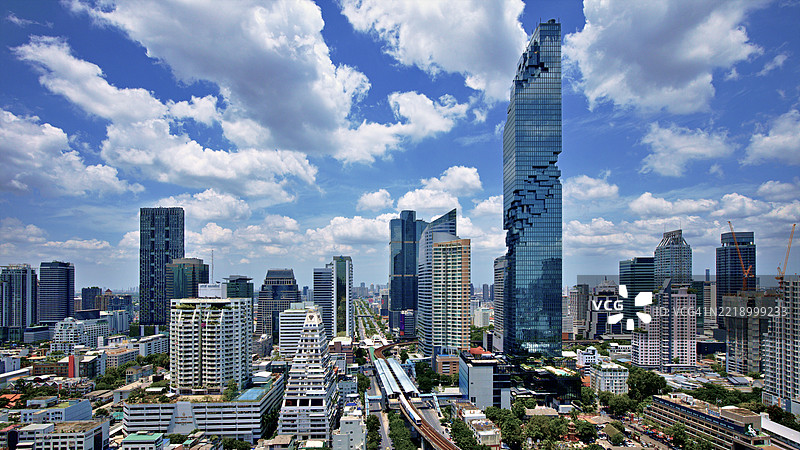 泰国曼谷金融区的现代天际线图片素材