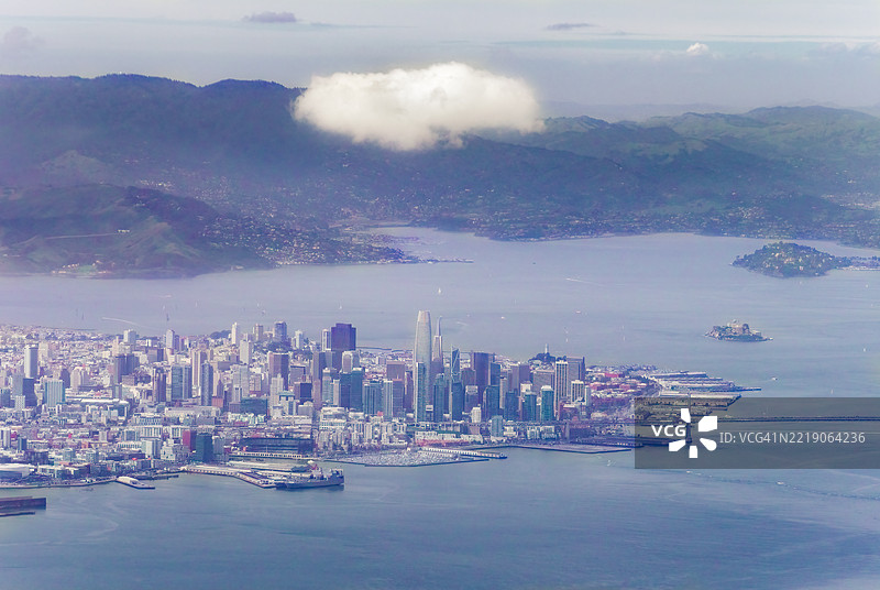 旧金山空中天际线图片素材