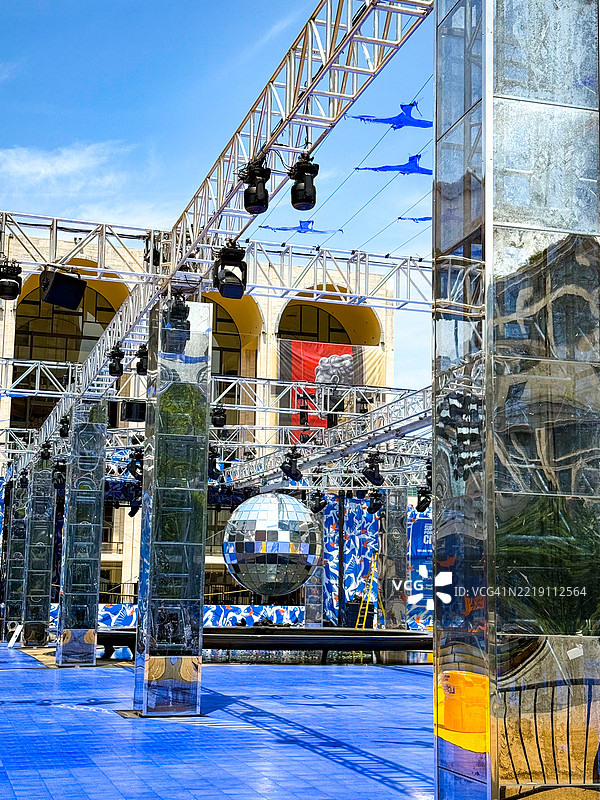 林肯中心的城市夏季活动，纽约市图片素材