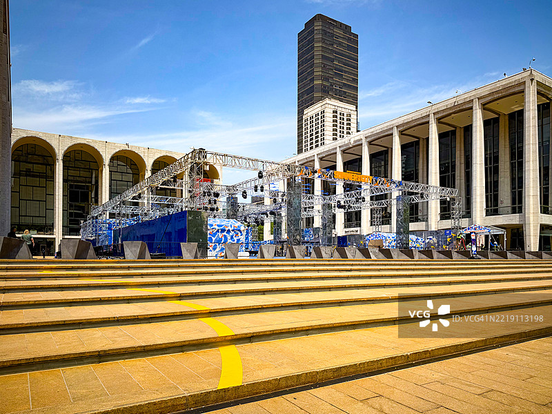 林肯中心的城市夏季活动，纽约市图片素材