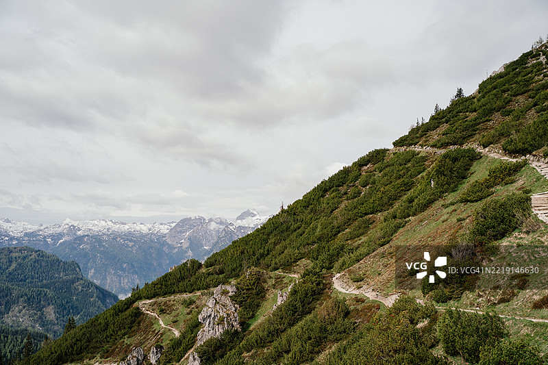 巴伐利亚詹纳山顶的山地风景照片图片素材