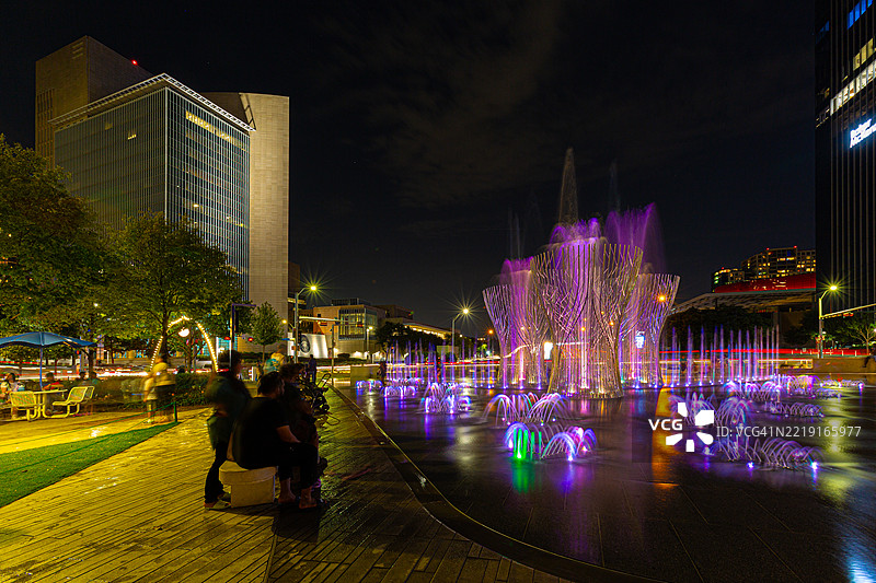 德克萨斯州达拉斯的南希·贝斯特喷泉图片素材