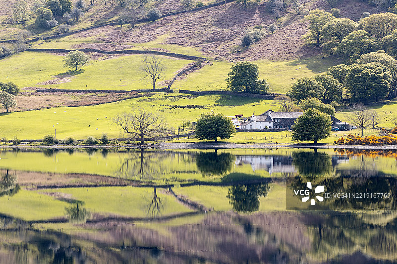 湖区Wastwater湖的倒影，英国图片素材