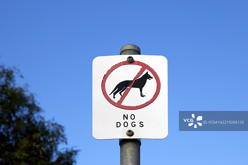 “禁止携带狗只”标志图片素材