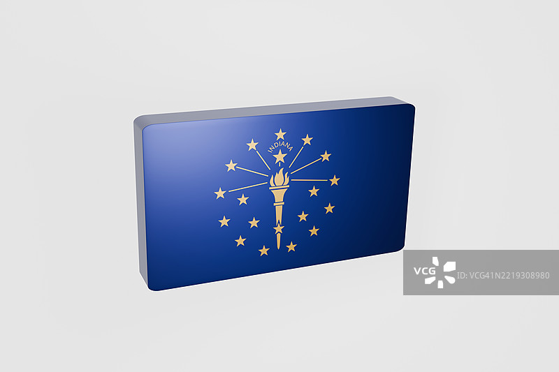 印第安纳州州旗图标图片素材