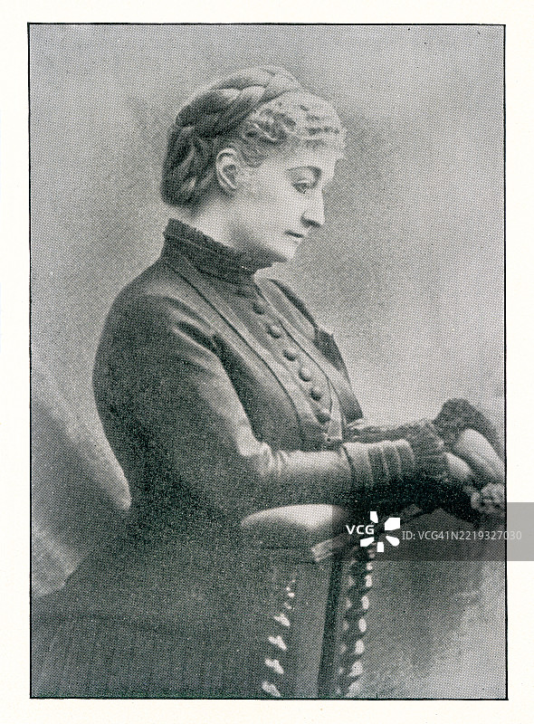 法国皇后尤金妮·德·蒙蒂霍的肖像，拍摄于她与拿破仑三世于1853年1月30日结婚时。图片素材